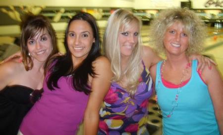 Bernita with friends bowling August 2008