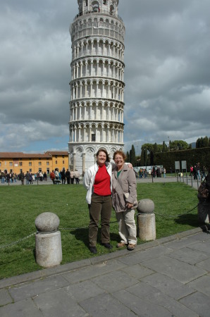 me and mom in Pisa