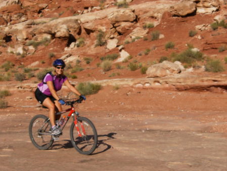 Mountain biking in Moab, UT