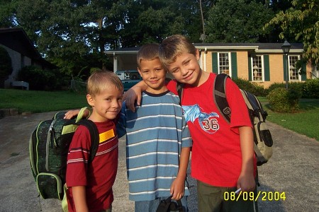 My three boys; first day of school