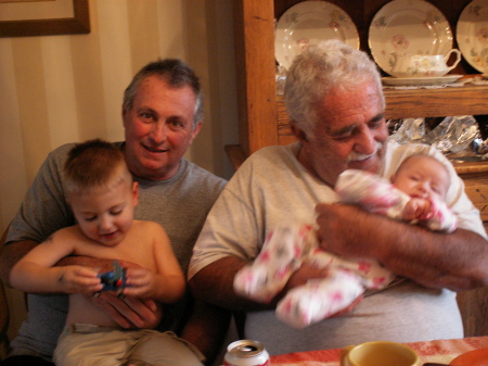 Me, my dad and grandkids