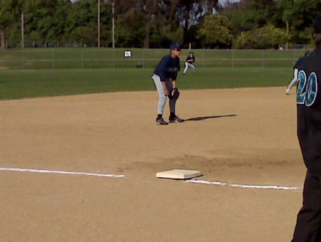 Greg Jr playing 3rd Base