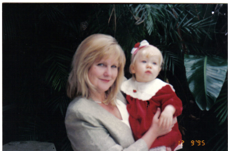 Christmas 1995 with baby Kaitlyn