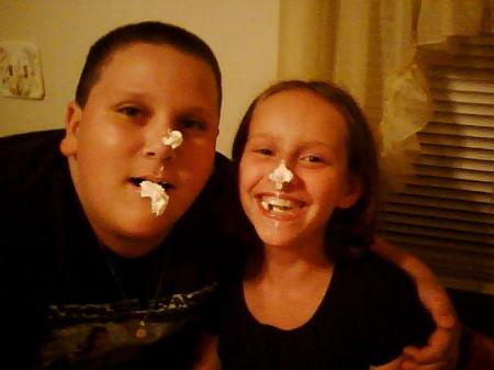 My nephew Joey and my daughter Kaitlyn