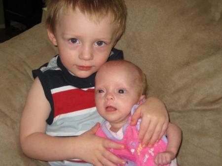 Landon & His new sister