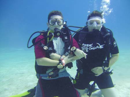Diving in Mexico w/my son