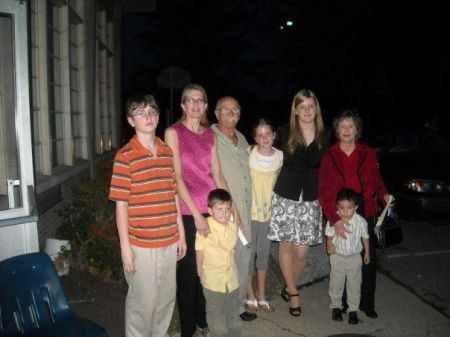 Me,Cledes,Mary and five grandchildren. 2008