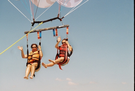 Parasailing at Cocoa Beach with my daughter