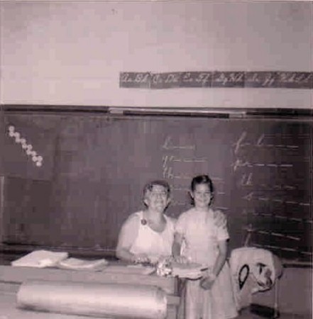 Mrs Eldridge and Carol Markowitz 1964