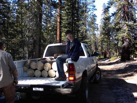 Wood cutting and my son William