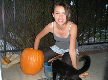 Carving pumkins!