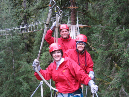 Don, Joanne & I ziplining in Alaska