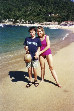 Mom and son (then 12) on the beach in PV!