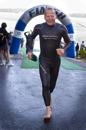 South Carolina Half Ironman Swim Finish