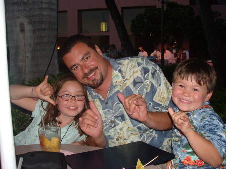 My husband and kids in Hawaii 2006