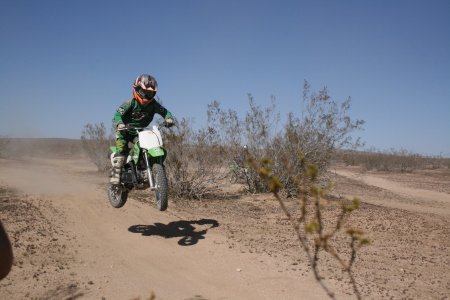 Max dirtbike riding Easter '08