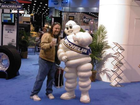 Rick with the Michelin Man in Louisville, KY..