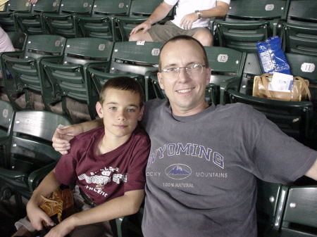 My son and me in 2001
