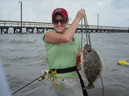 Jamie, (daughter #2), Wade Fishing at Rockport