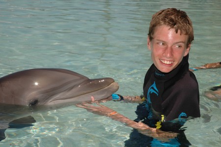 My son, Austin, in Nassau (age 13)