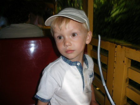 Christian on a train