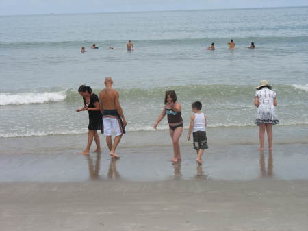 Having fun at the beach