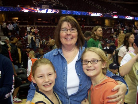 Cavs game with the family. My lovely ladies.