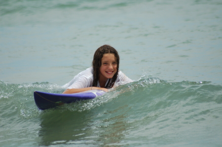 Adriana Learning to Surf!