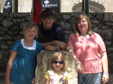 My four offspring at The Alamo Aug 2008