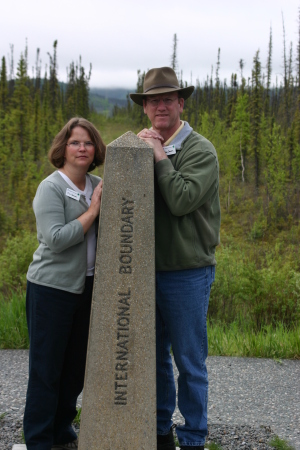 Dan and Kim at the Canada/Alaska Border