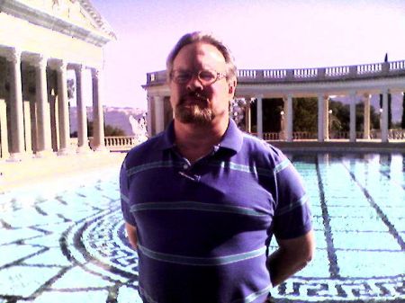 Husband Frank at Hearst Castle