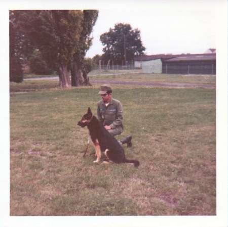 Myself with Rogue, my first dog.