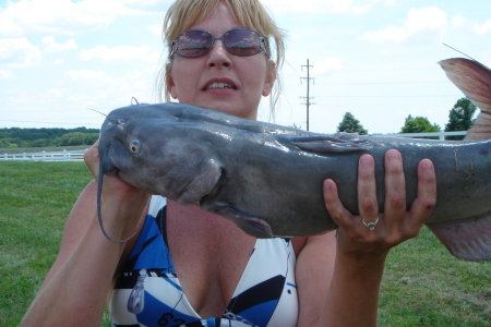 Me and my 8 lb. Channel Catfish 6/08