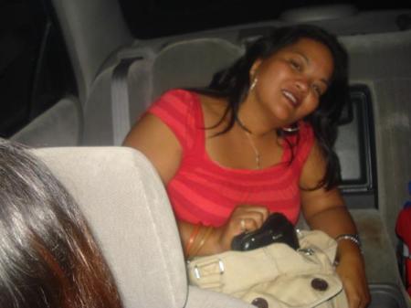 Summer 2008, in my "work wife's" car...
