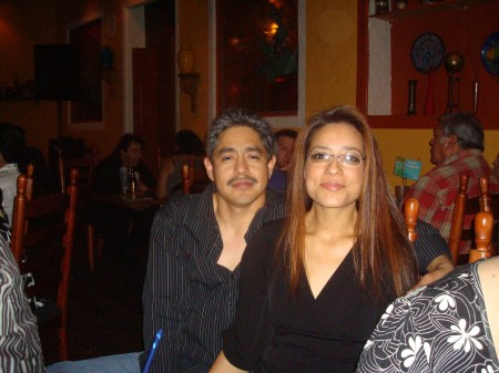 My husband Alberto and I.  7/2008