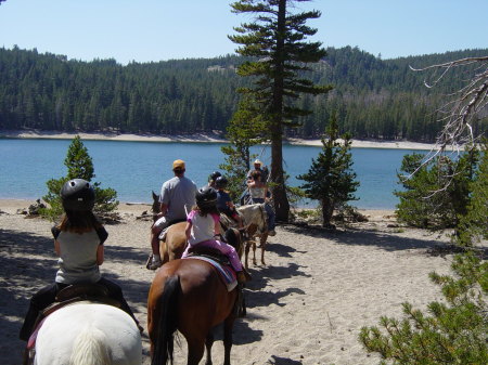 horseback riding in Mammoth .