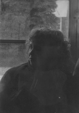 Candid Diane Barz on bus Circa 1983