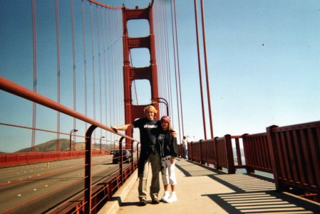 Walking across the Golden Gate