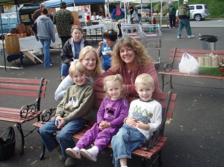 Me, sis-in-law & kids at farmers market in Vt.