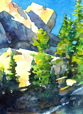 In The Crags / Watercolor