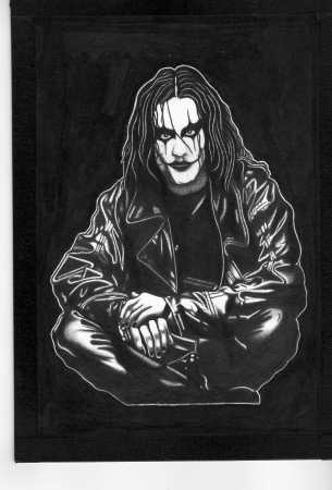 BRANDON LEE - ( THE CROW ) pencil drawing