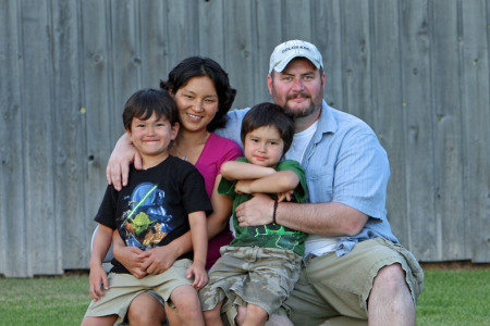 Youngest brother Jason and his family