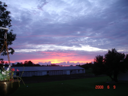 Sunset off back porch