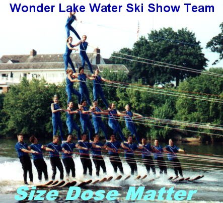 I ski for the Wonder Lake Waterski Show Team