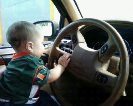 darius is driving