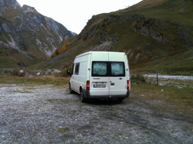 MY CAMPER  IN THE ALPS  FRANCE