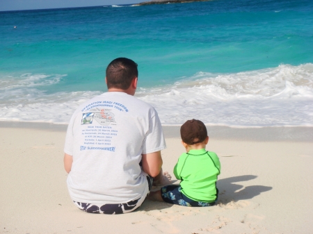 Chase and Dad. Bahamas 2007