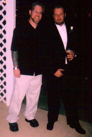 My boy Jeremy Stokes and I at his wedding