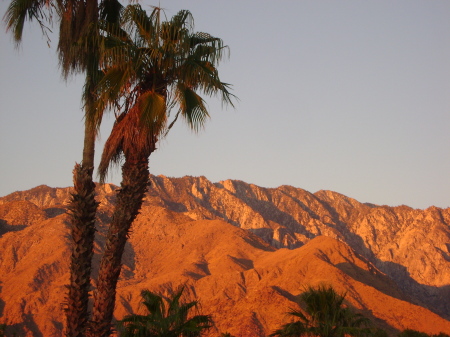 Sunrise on the mountains - our backyard