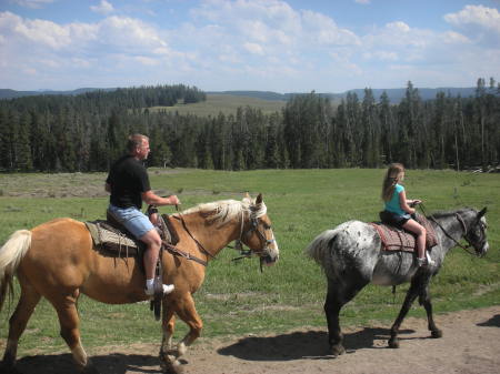 Bree n Me, Trail ride in Yellowstone